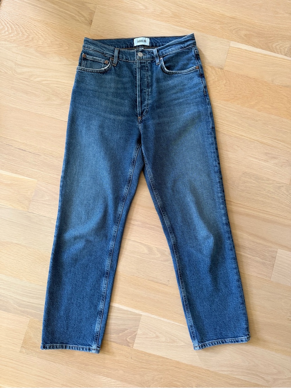 Agolde 90s Pinch Waist Crop Jean (Overcast) - Picture 2 of 6